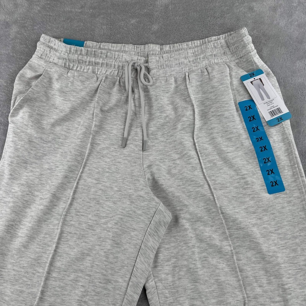 Danskin Scuba Straight Leg Pants Womens 2XL NWT Oatmeal Lounge Sweatpants Casual - Picture 2 of 8